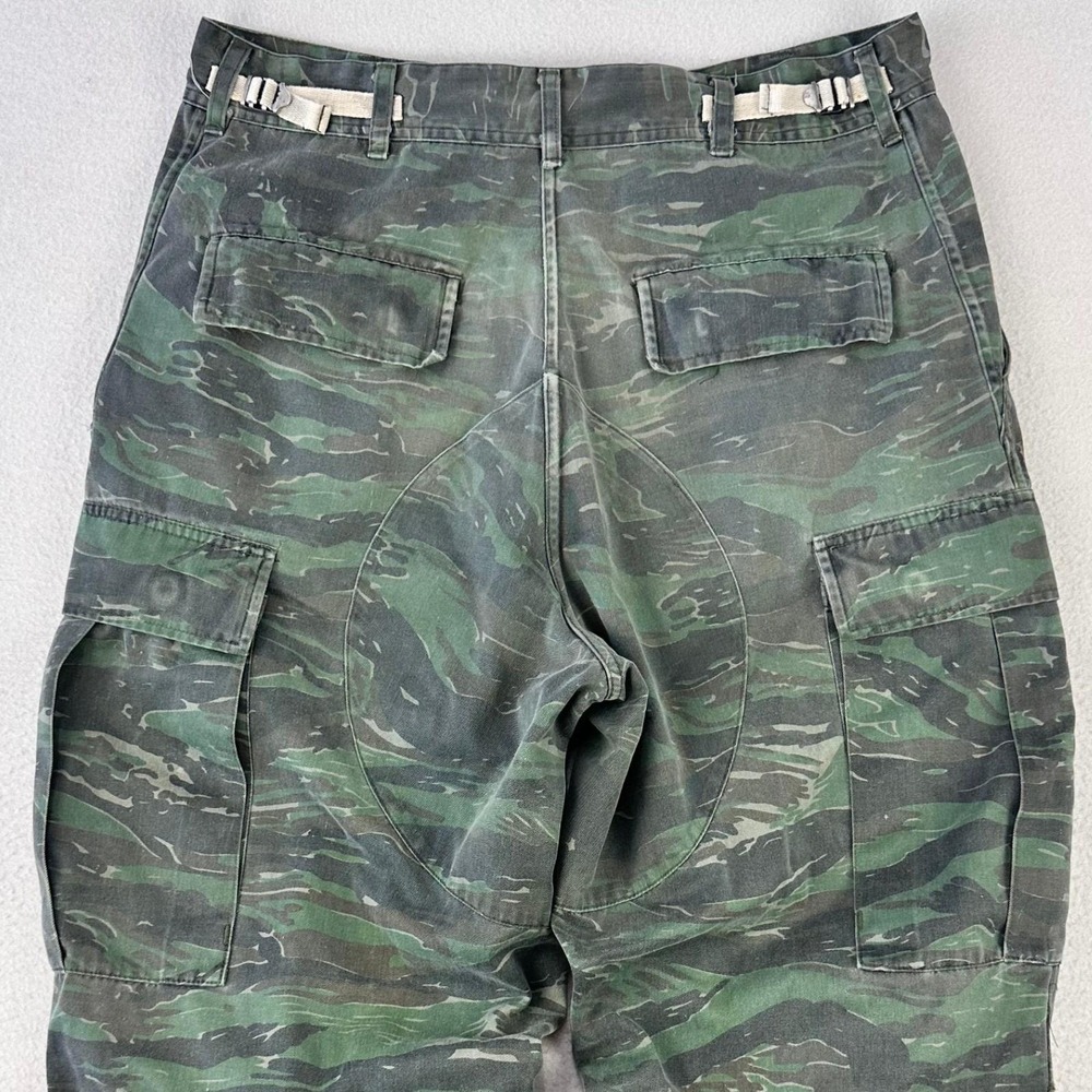 Vintage Military Combat Pants Tiger Stripe Camo Jungle Mens 31x30 Vietnam Cargo